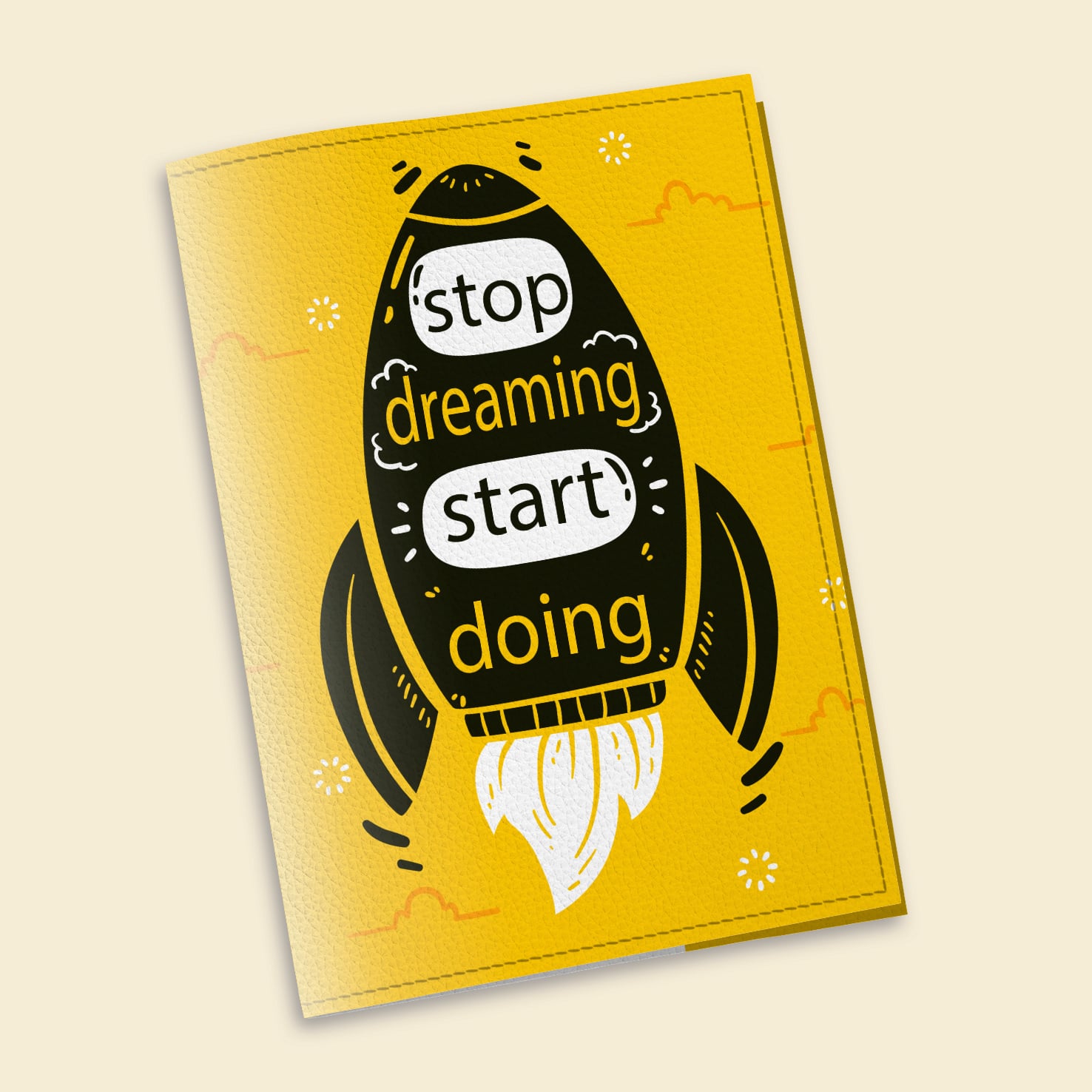 Обложка на паспорт The cover "Stop dreaming start doing" 9,6x13,3 см (908011)