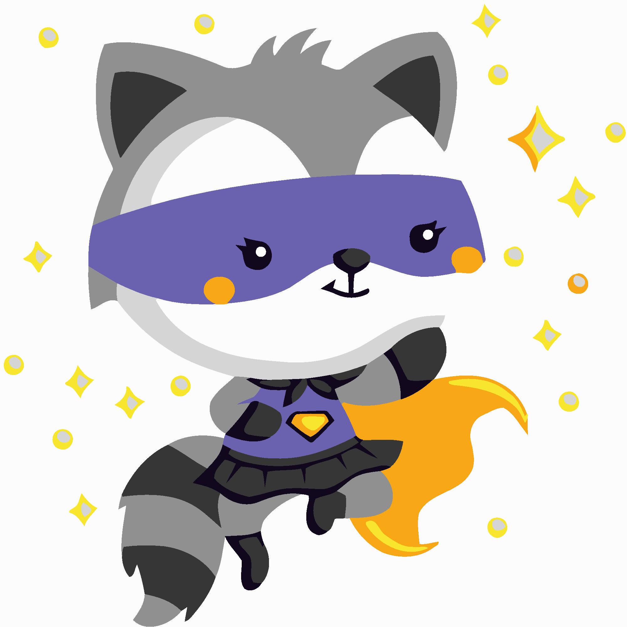 Картина по номерам Strateg Енот-супергерой 20x20 см (Str-HH7075)