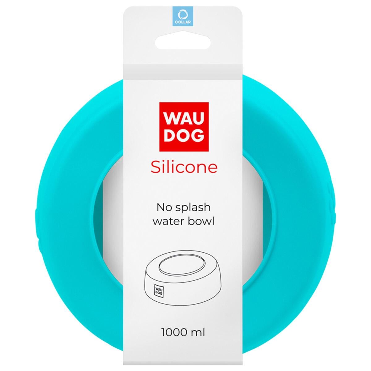 Миска-непроливайка WAUDOG Silicone 1 л Голубой