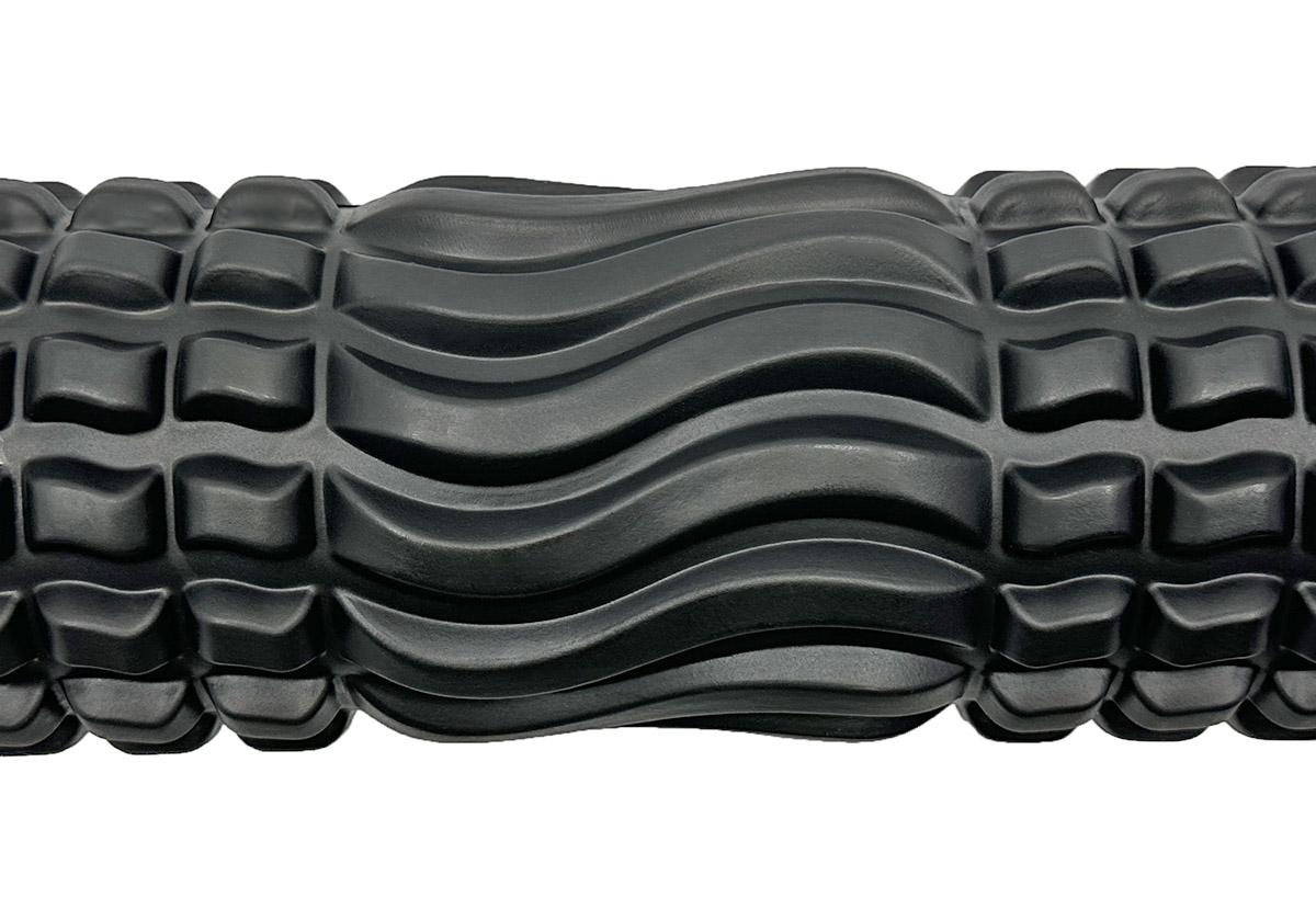 Масажний ролик EasyFit Wavyspines 33 см Чорний (EF-3701-Bk) - фото 2