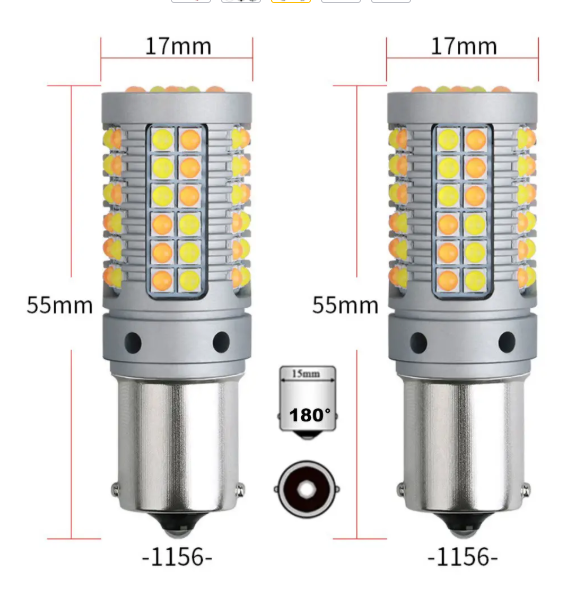 Дневные ходовые огни 69LED 2в1 с функцией поворота CAN BUS 4140LM/1156 BA15S P21W (2667093305) - фото 8 Дневные ходовые огни 69LED 2в1 с функцией поворота CAN BUS 4140LM/1156 BA15S P21W (2667093305) - фото 8