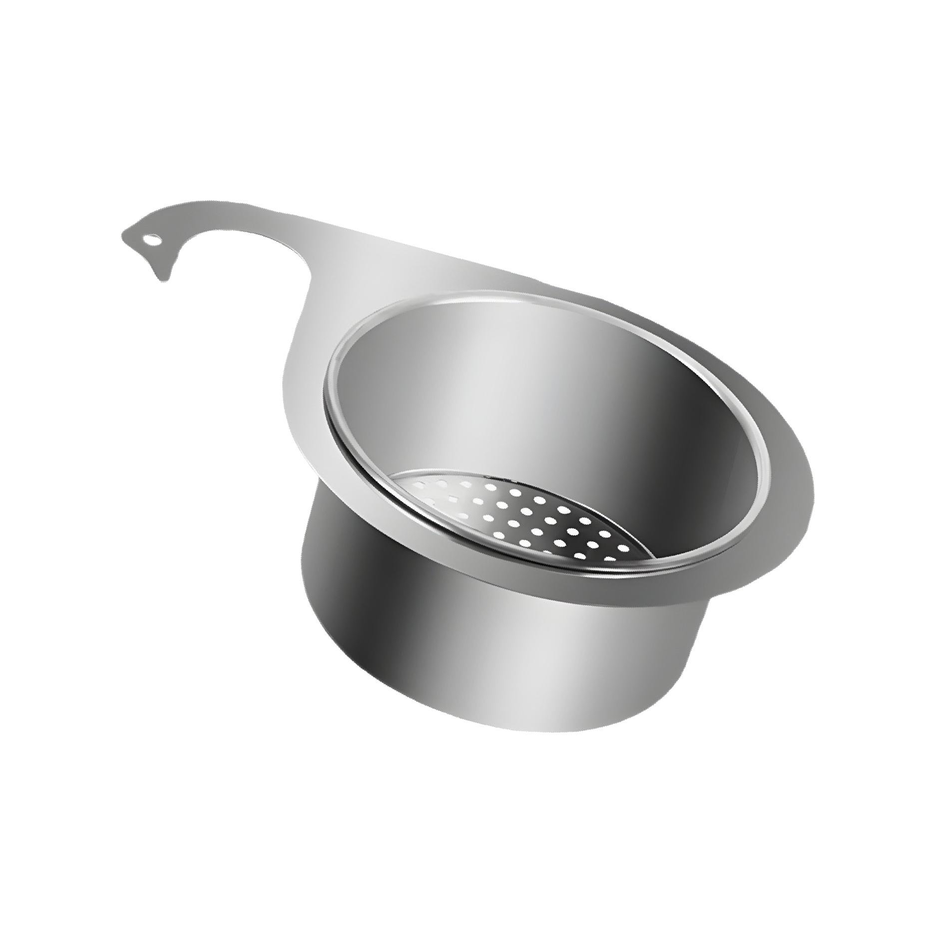 Друшляк-сито на раковину/мийк для миття фруктів/овочів/зливу води сталевий (ZLVKRZ-SLV-0864)