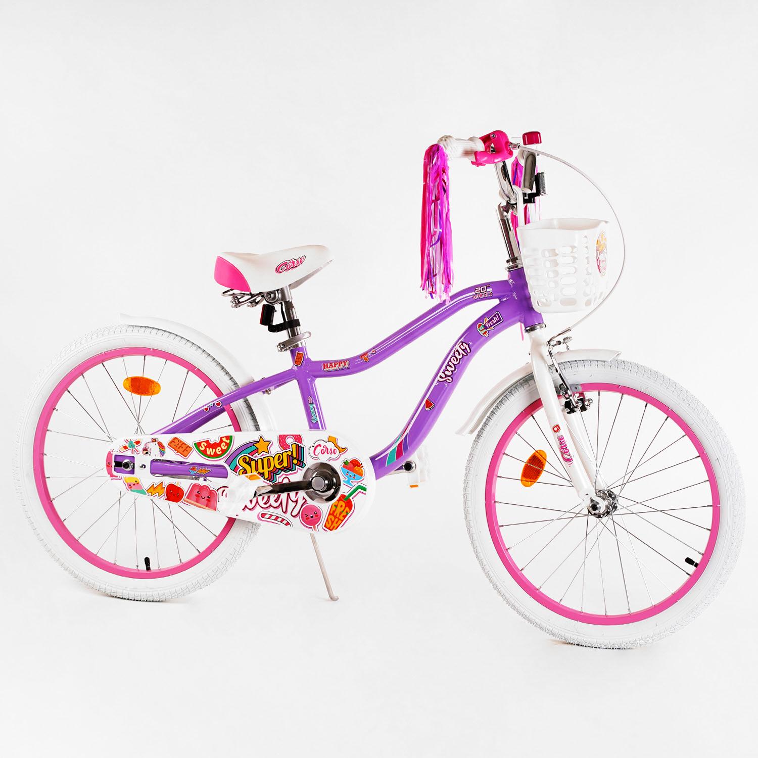 Велосипед детский Corso Sweety 20" алюминиевая рама Violet (117264)