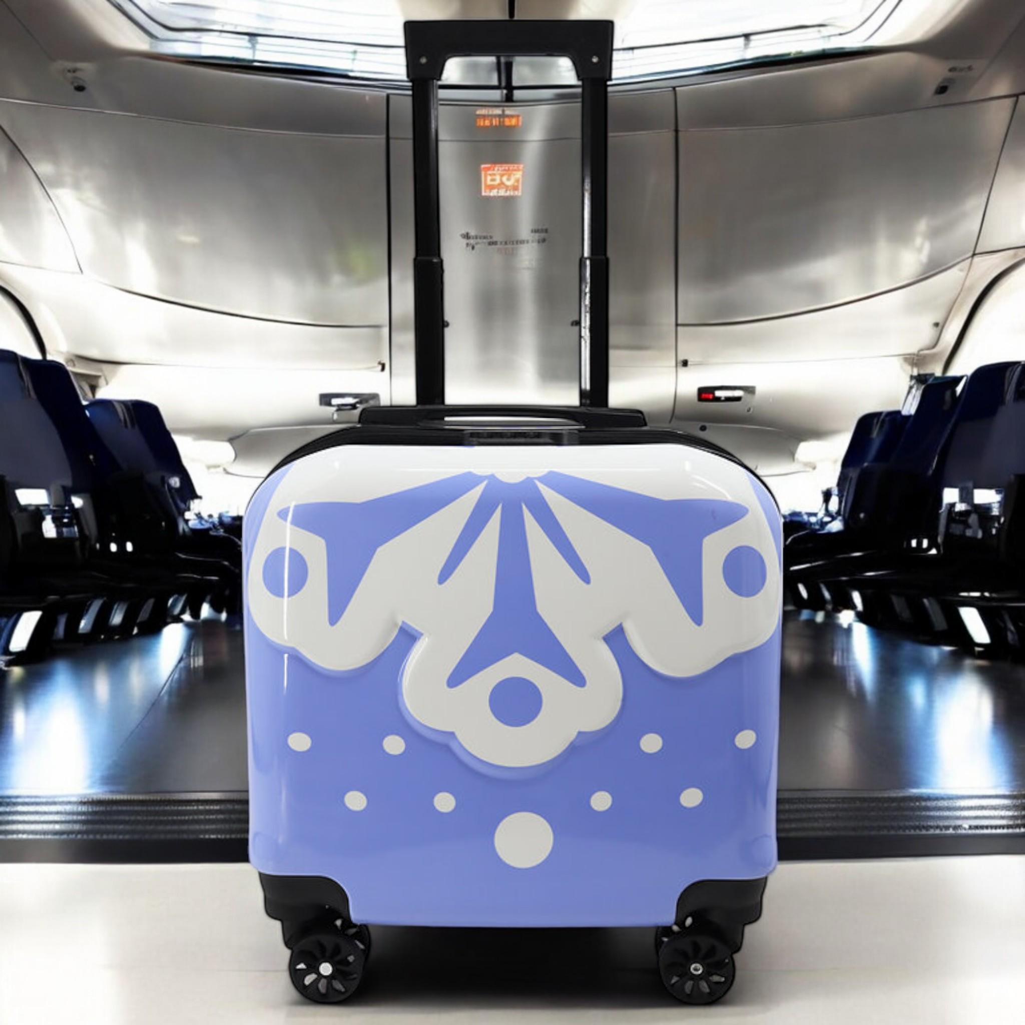 Валіза дитяча H&H White Snowflake ABS-пластик на 4 коліщатках з кодовим замком 35 л (S_F-5) - фото 2 Валіза дитяча H&H White Snowflake ABS-пластик на 4 коліщатках з кодовим замком 35 л (S_F-5) - фото 2