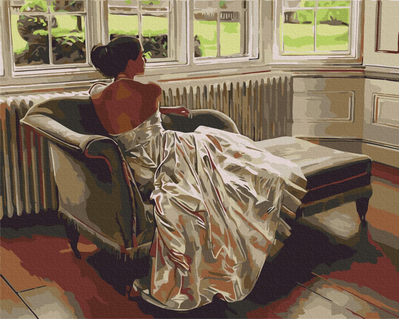 Картина по номерам Brushme Теплая дама 48x60 см (BS52684L)