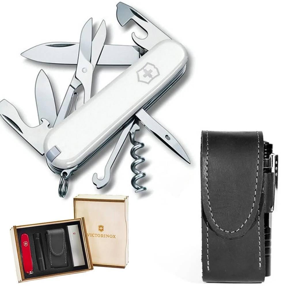 Комплект нож швейцарский Victorinox Climber 1.3703.7/чехол с фонариком Комплект нож швейцарский Victorinox Climber 1.3703.7/чехол с фонариком