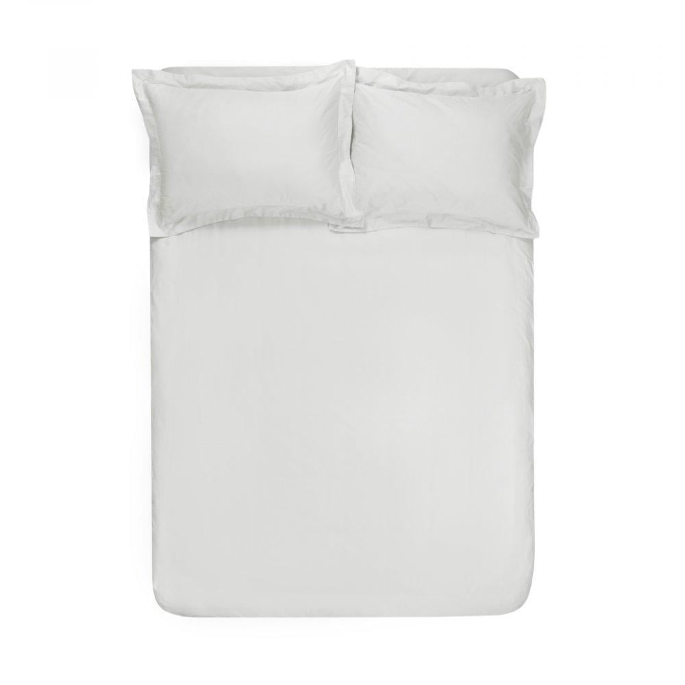 Простынь на резинке с наволочками сатин premium Lotus Home Basic beyaz 160х200+50х70/2 (svt-2000022313872)