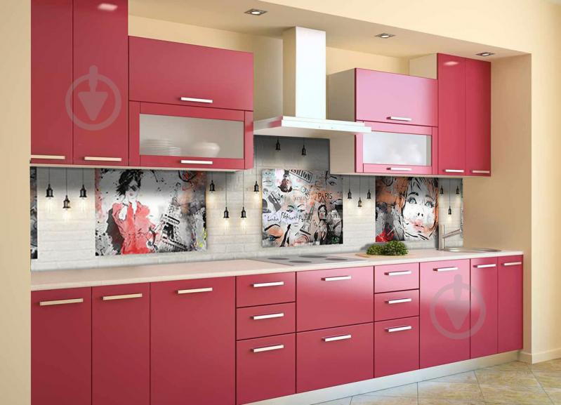 Скинали на кухню Zatarga «Лампочки и Картины» 600х3000 мм виниловая 3Д наклейка кухонный фартук самоклеящаяся Z180860/2