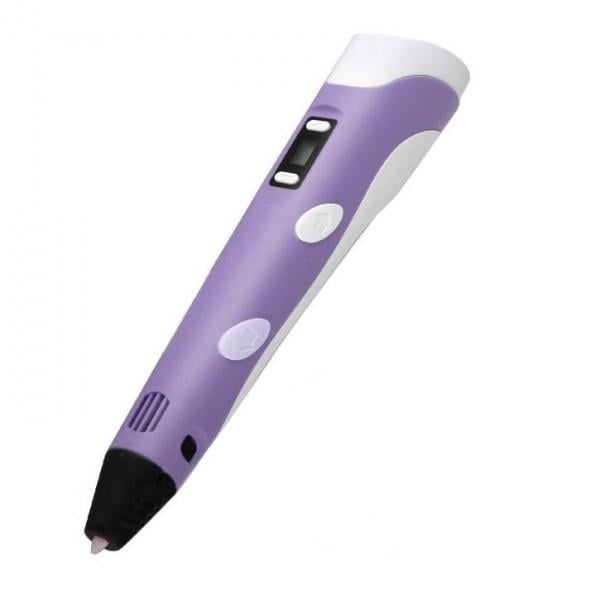 3D-ручка Pen 2 c LCD дисплеем и пластиком для рисования Фиолетовый (1082626229)