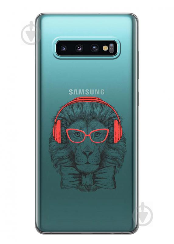 Чехол iSwag для Samsung Galaxy S10 Лев (H420)