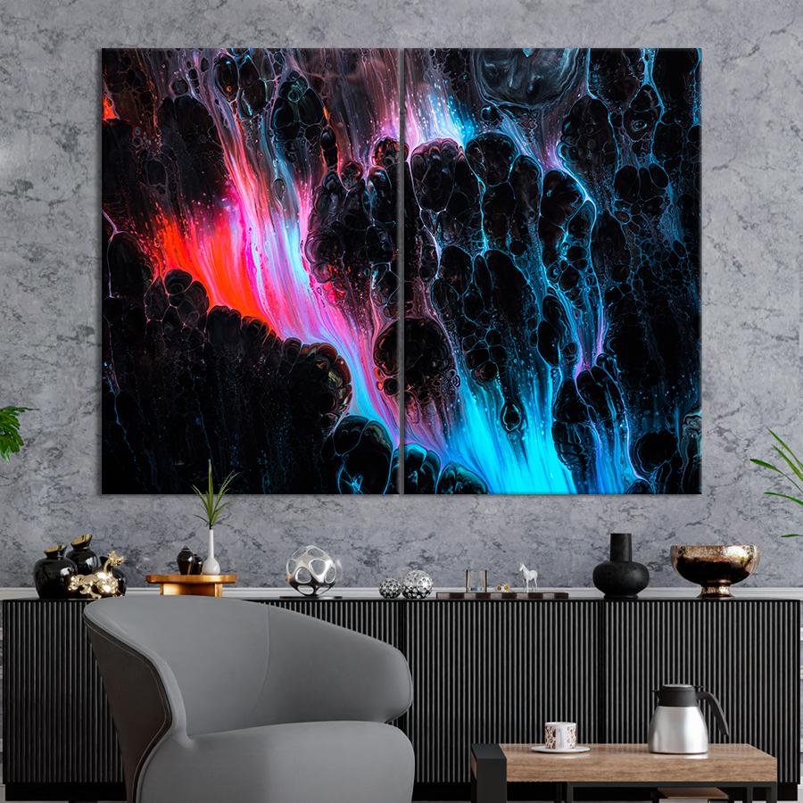 Картина Абстрактный космический взрыв 165x122 см (A875-2)