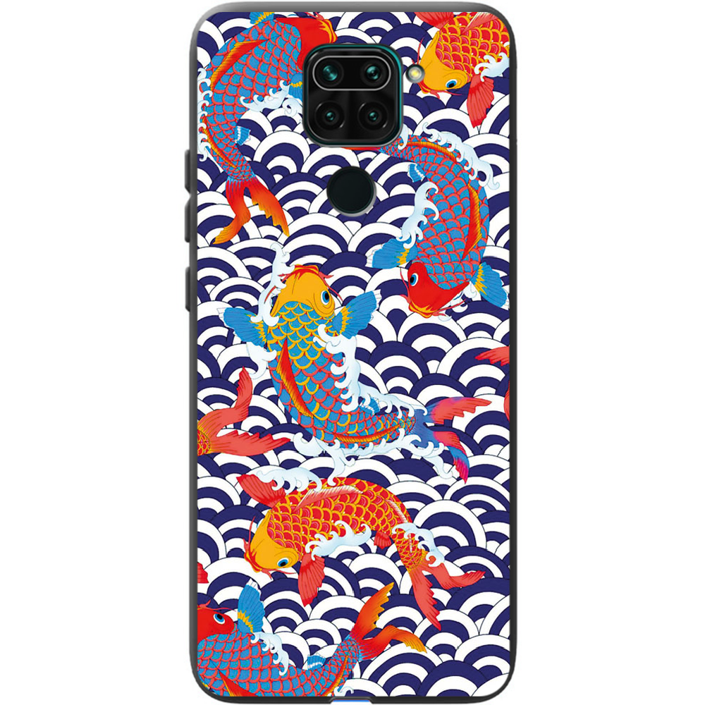 Чехол с рисунком Boxface Xiaomi Redmi Note 9 Koi Fish Черный силикон (39801-up2477-41087)