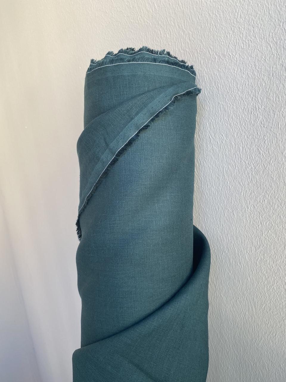 Ткань рубашечно-платьевая LINEN PLUS 100% лен 143 см 204/1330 Изумрудный - фото 3 Ткань рубашечно-платьевая LINEN PLUS 100% лен 143 см 204/1330 Изумрудный - фото 3