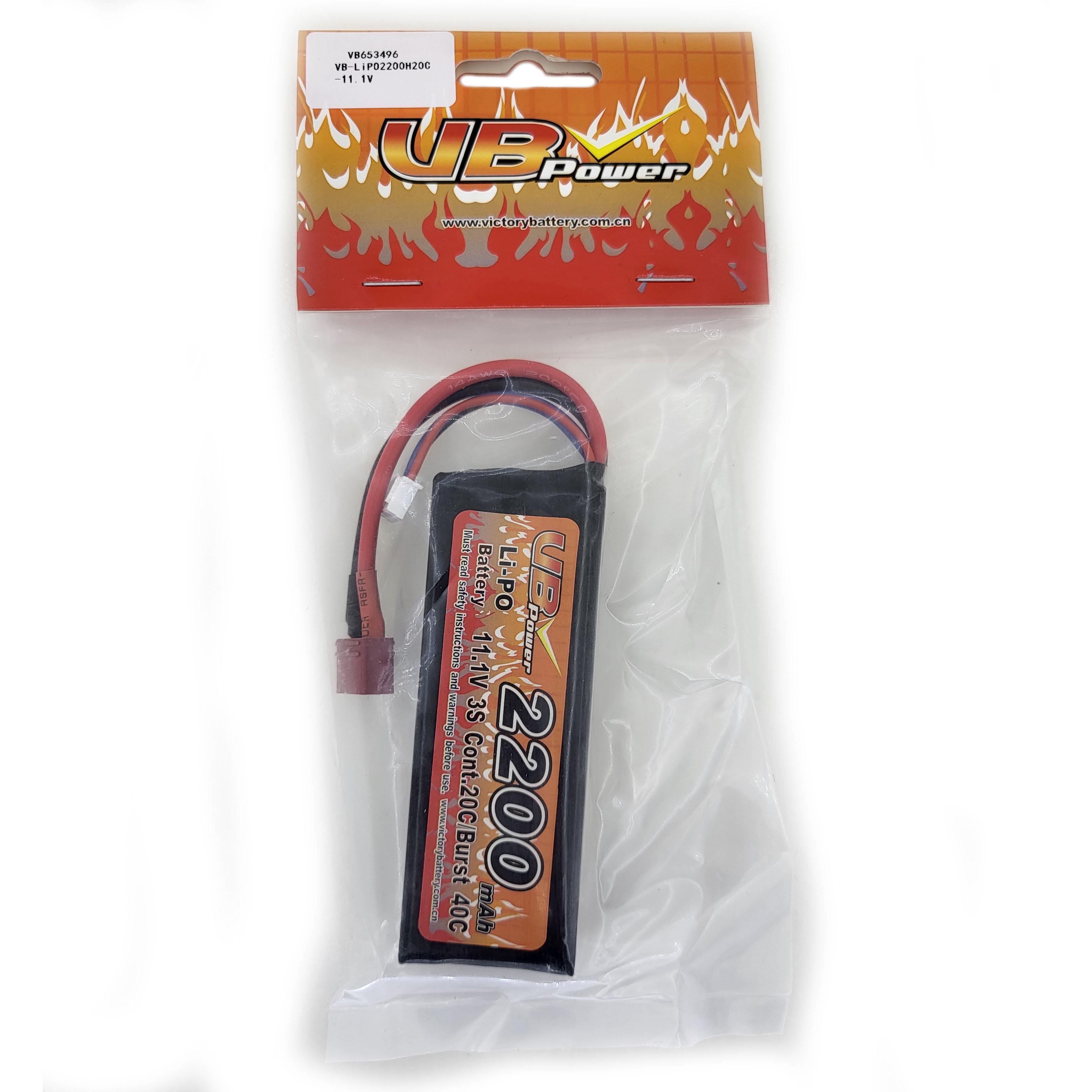 Аккумулятор VB Power VB653496 для страйкбола Li-Pol 20C 11,1V 2200 mAh (14180425)