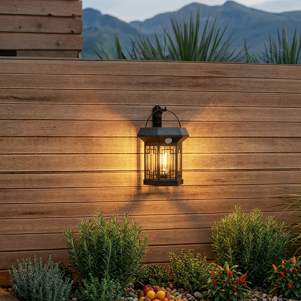 Уличный светильник подвесной Hexagon 1 LED с датчиком движения (HP-L-16)