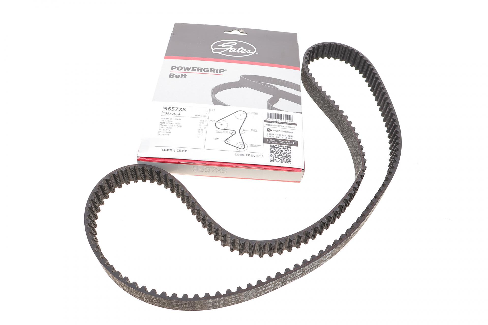 Ремень ГРМ Citroen C3/Peugeot 206/207/208 1.4 HDI 09-/Ford Fiesta 1.4 TDCi 10- 25,4x139z (5657XS GATES)