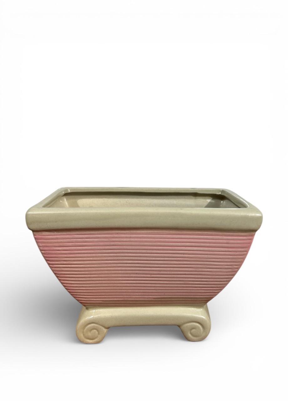 Кашпо-органайзер керамічний DECOWARE Fine Pottery 16x9x11 см Рожевий (DB000-38002)
