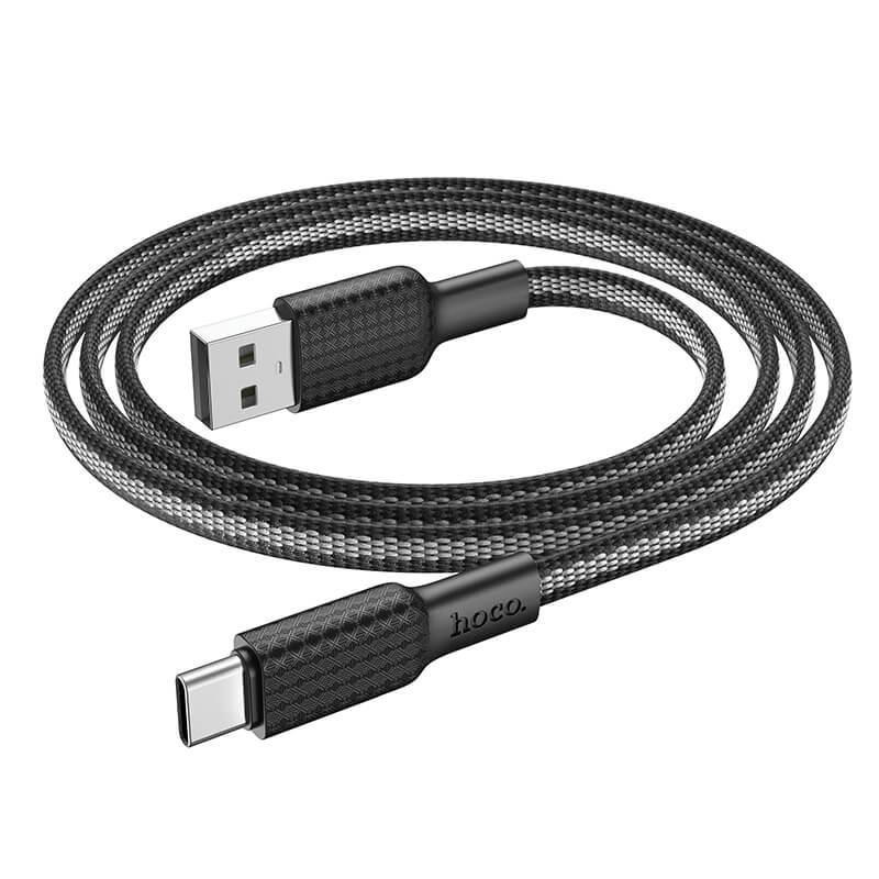 Кабель Hoco Type-C Jaeger charging data cablex69 3А 1 м Черный - фото 2