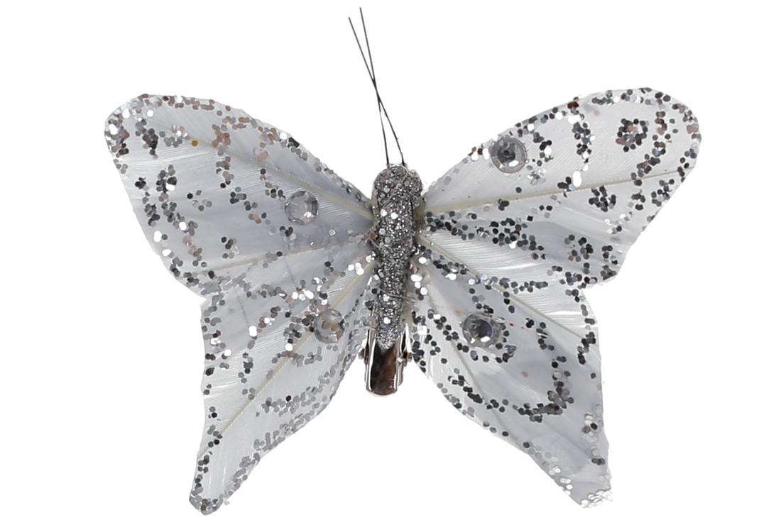Декоративная бабочка на клипсе BonaDi Серый (117-888)