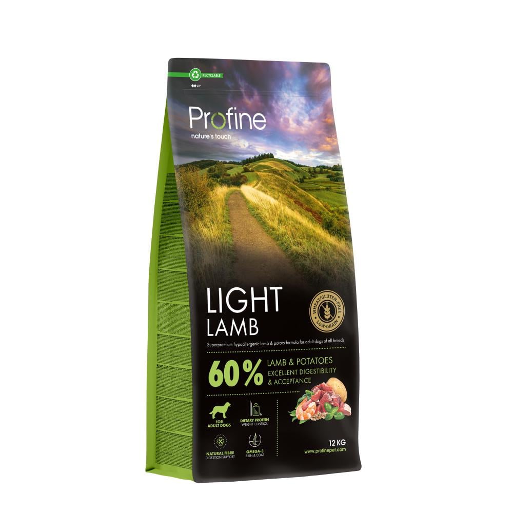 Корм для собак сухий Profine Light Lamb and Potatoes з надмірною вагою ягня і картопля 12 кг (8595602569458)