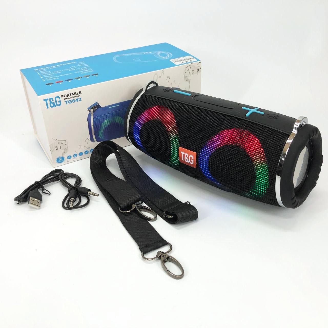 Колонка портативная с RGB подсветкой и ремешком TG642 Черный - фото 4 Колонка портативная с RGB подсветкой и ремешком TG642 Черный - фото 4