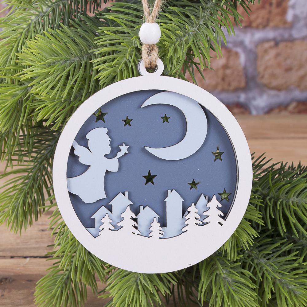 Новогодняя подвеска Голубой (5174-4)