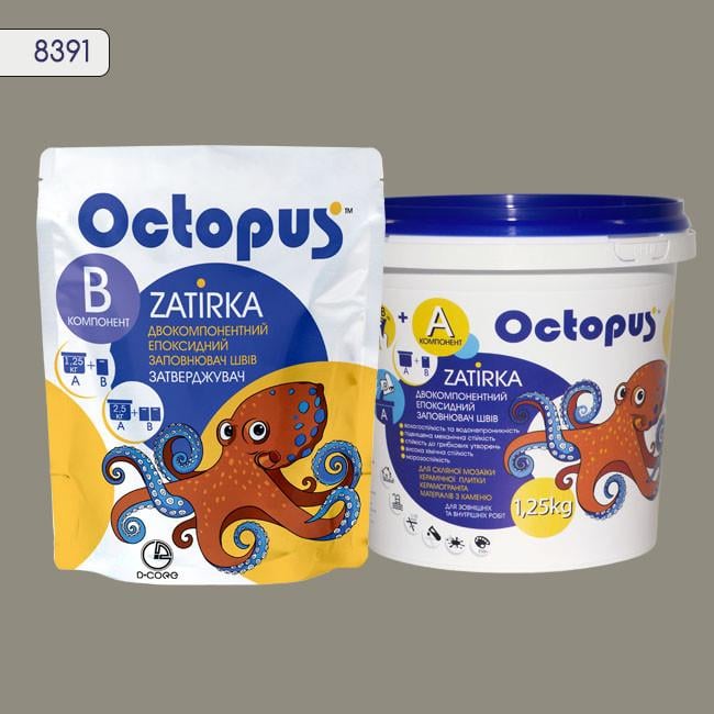 Затирка для плитки Octopus Zatirka 8391 эпоксидная 1,25 кг