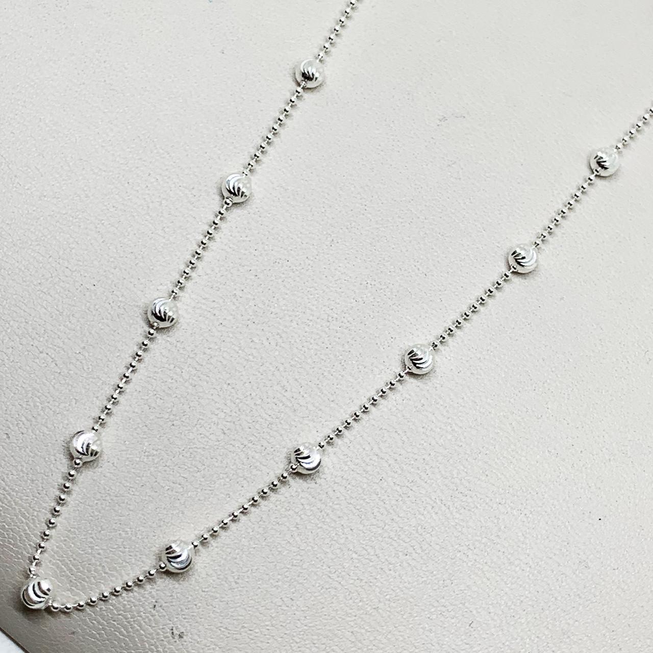 Цепочка серебряная Шарики 50 см 4,94 г