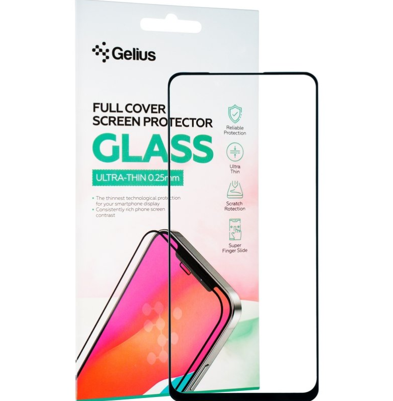 Защитное стекло Gelius Full Cover Ultra-Thin 0.25mm для Xiaomi Redmi Note 9 Black