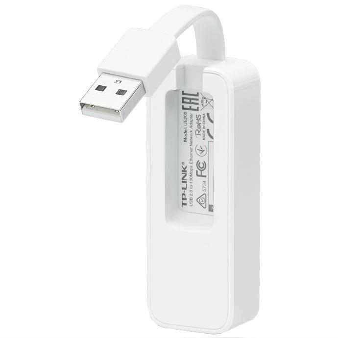 Мережевий адаптер TP-Link UE200 USB Білий з блакитним (10779115) - фото 3