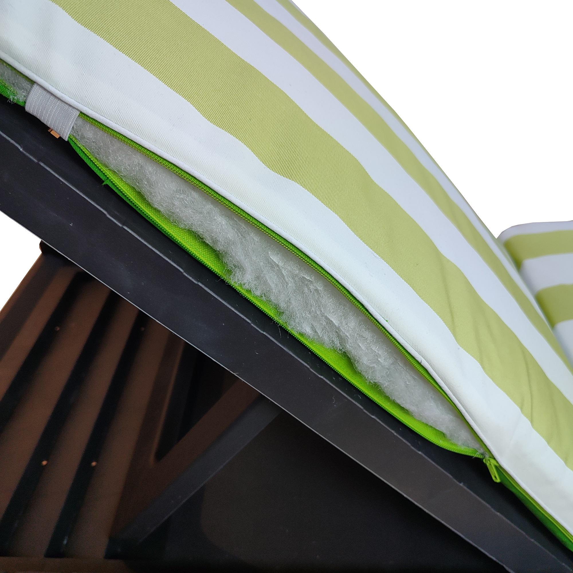 Матрас для шезлонга Ost-Fran UNI тексилк 1001 188x58x5 см Бело-салатовые полосы (3603) - фото 4 Матрас для шезлонга Ost-Fran UNI тексилк 1001 188x58x5 см Бело-салатовые полосы (3603) - фото 4