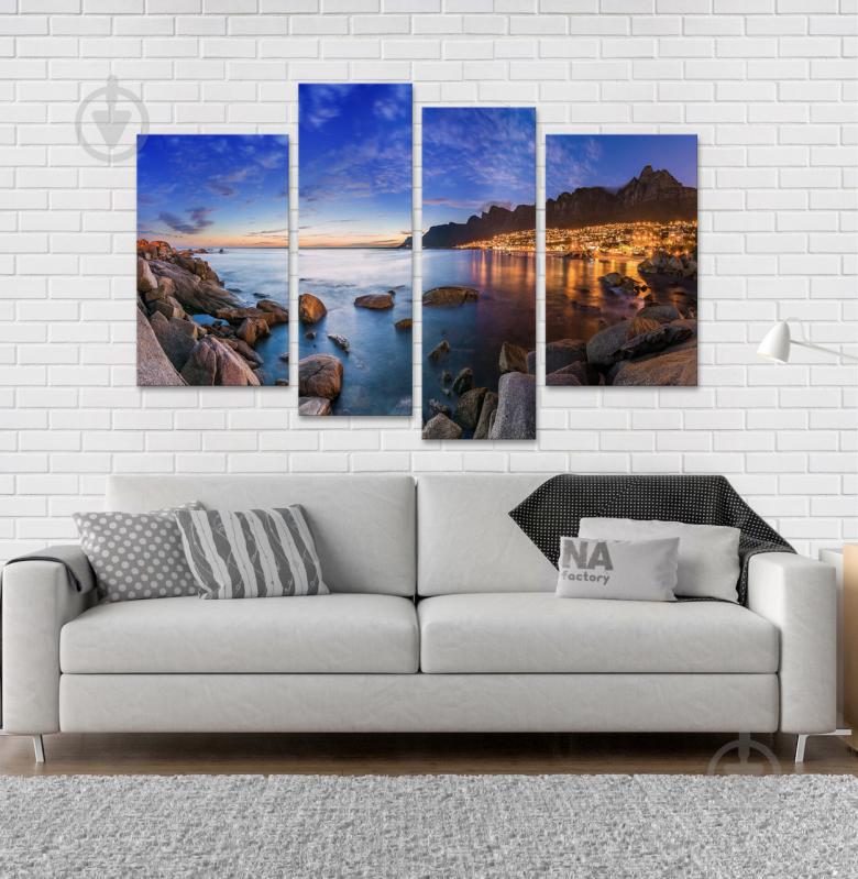 Модульна картина Poster-land Пляж Нічне місто Art-8_4