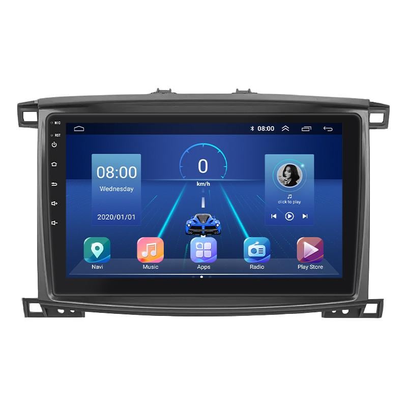 Магнитола штатная 10" Lesko для Toyota Land Cruiser 100 Series Restyling 2 2005-2007 4/32Gb 4G Wi-Fi GPS Top