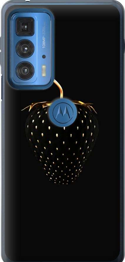 Чохол на Motorola Edge 20 Pro Чорна полуниця (3585u-2662-42517)