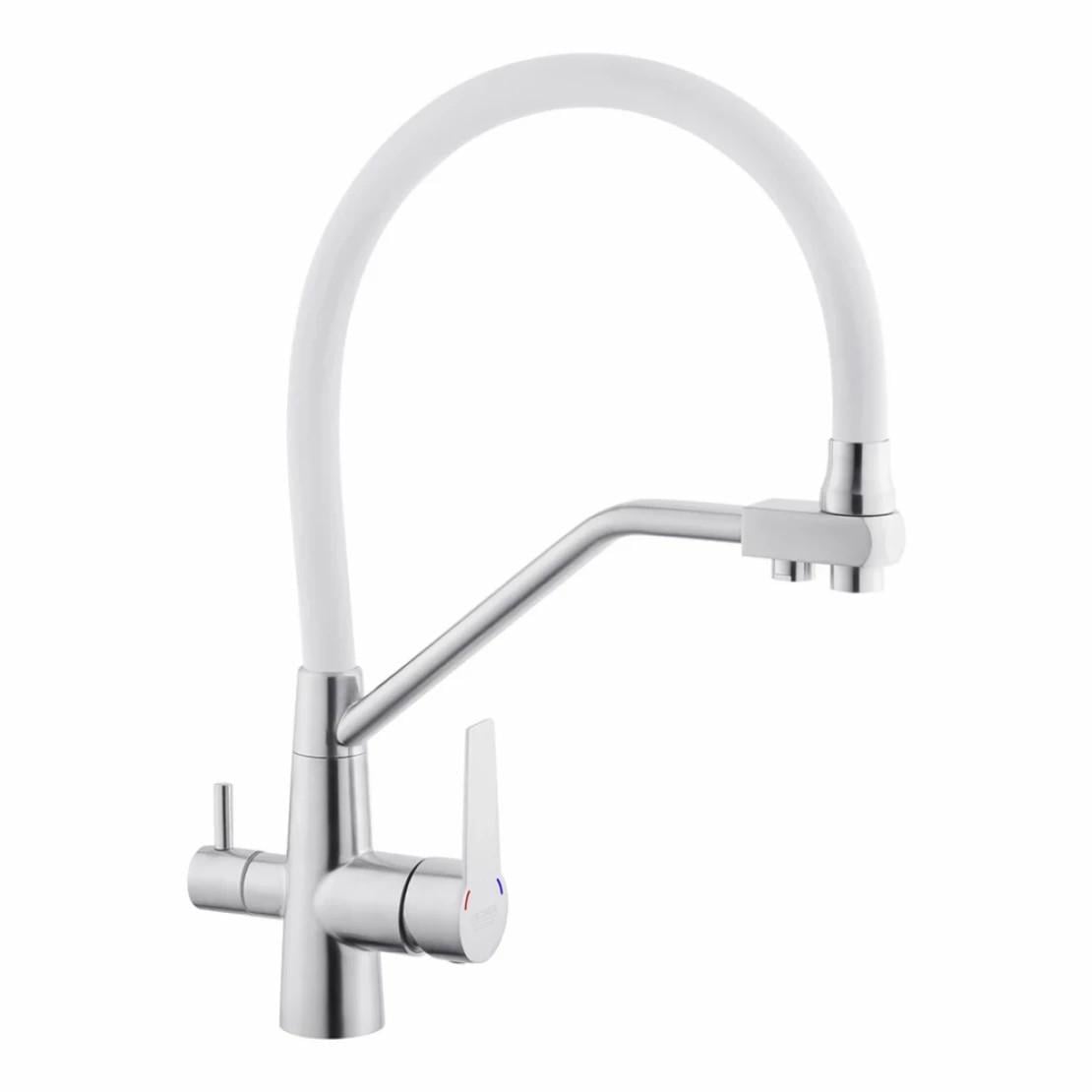 Смеситель для кухни с подключением к фильтру Kroner KRP Edelstahl Klassisch ESG03817WHI (CV027938)