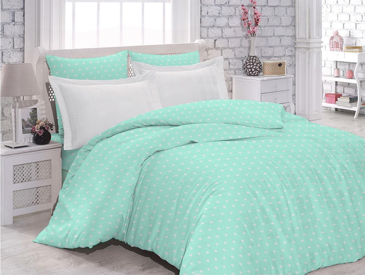 Комплект постельного белья Zastelli 58 поплин двуспальное 175х210 Зеленый