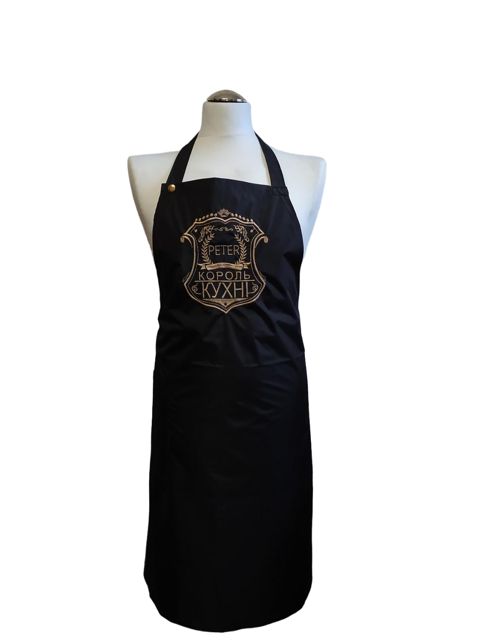 Фартук мужской с вышивкой "Король кухні" Черный (04210) Фартук мужской с вышивкой "Король кухні" Черный (04210)