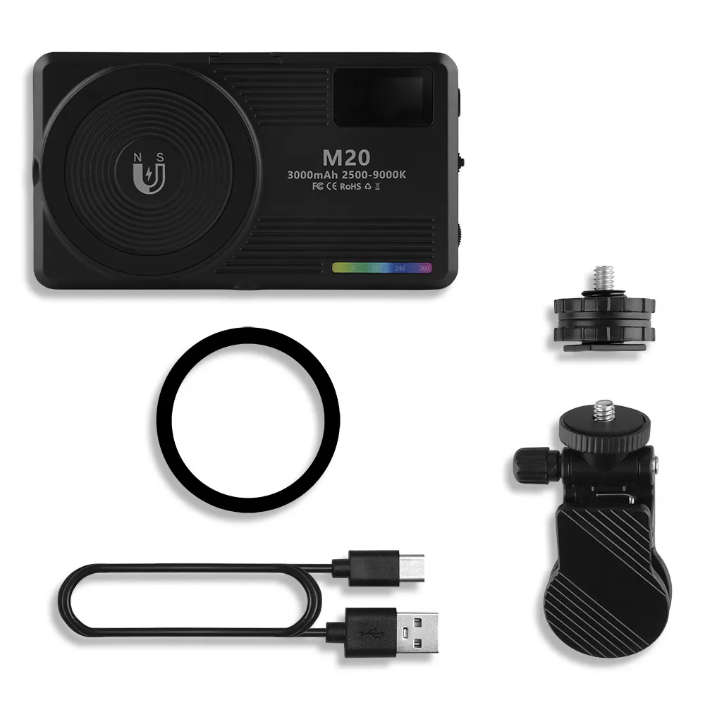 Свет накамерный M20 RGB 114 LED 22 эффекта 3000 mAh (782954) Свет накамерный M20 RGB 114 LED 22 эффекта 3000 mAh (782954)