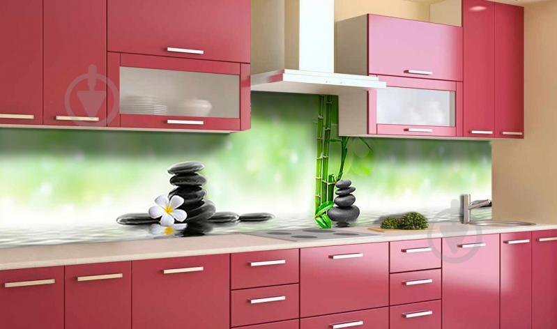 Наклейка виниловая кухонный фартук  Zatarga  "Блики Камни"  600х3000 мм