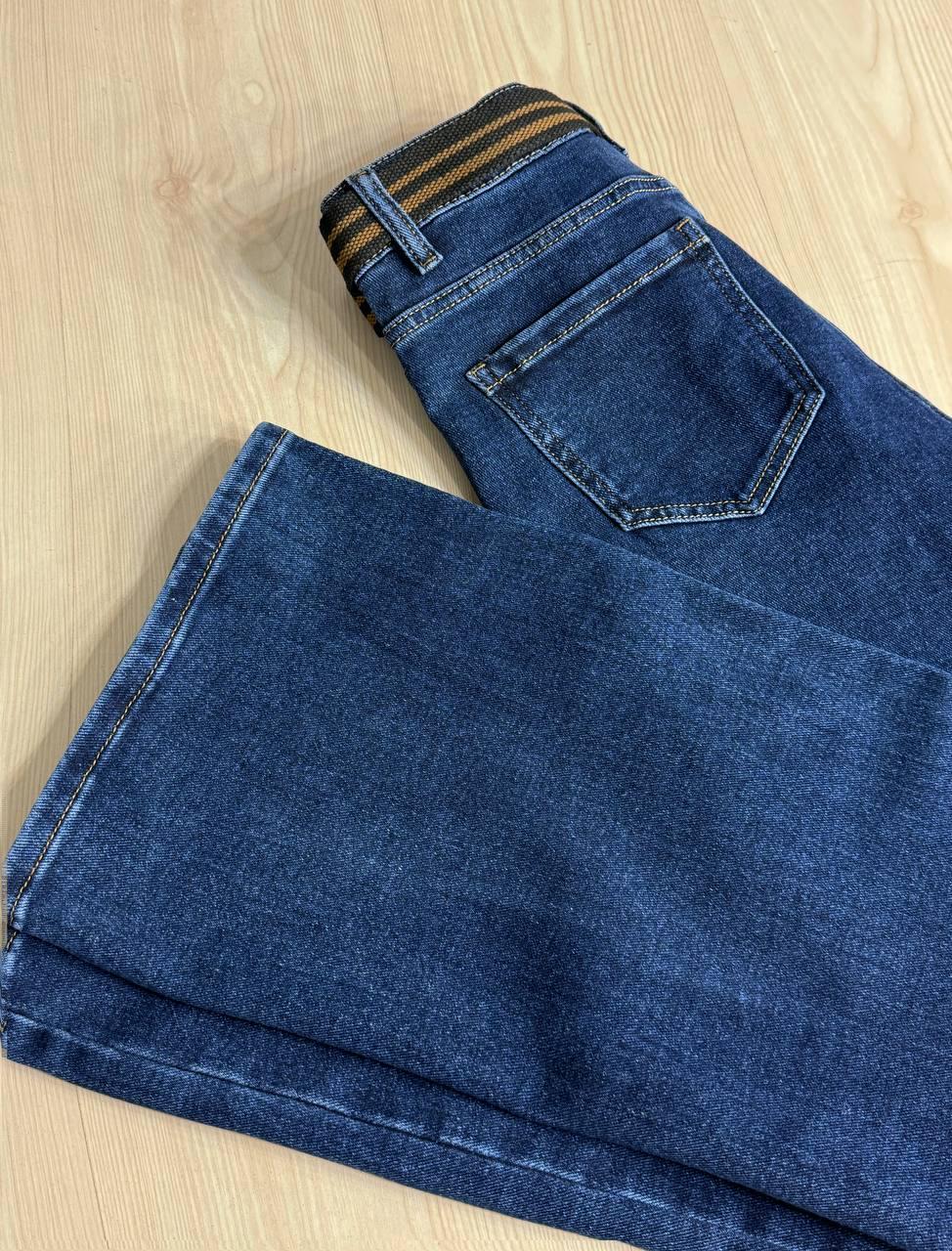 Джинси жіночі Derun 8198 палаццо прямі з ременем сині, синій, 26, 26, 70 см, 96 см - фото 6 Джинси жіночі Derun 8198 палаццо прямі з ременем сині, синій, 26, 26, 70 см, 96 см - фото 6