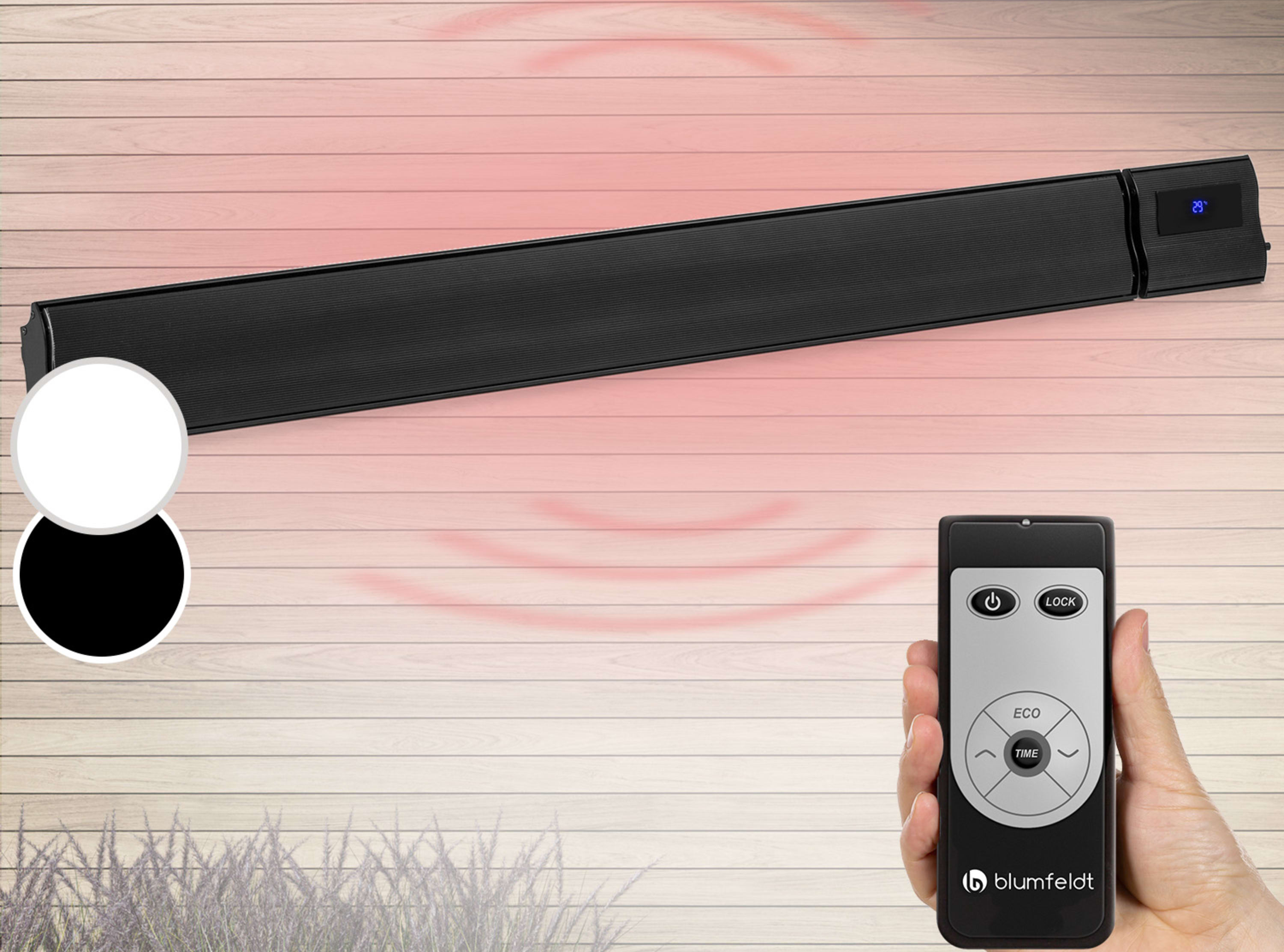 Обігрівач інфрачервоний Blumfeldt Cosmic Beam Plus 2400 Вт 5-45 °C (10031977) - фото 8 Обігрівач інфрачервоний Blumfeldt Cosmic Beam Plus 2400 Вт 5-45 °C (10031977) - фото 8