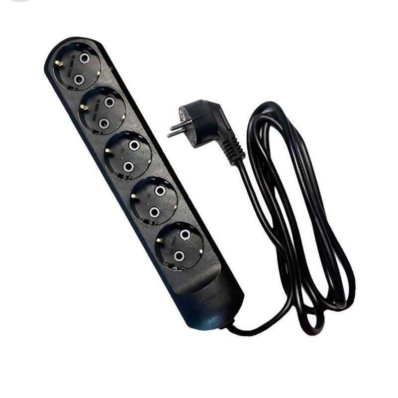 Подовжувач Neomax 5 м 5 гнізд з заземленням Чорний (NX511505) - фото 1 Подовжувач Neomax 5 м 5 гнізд з заземленням Чорний (NX511505) - фото 1