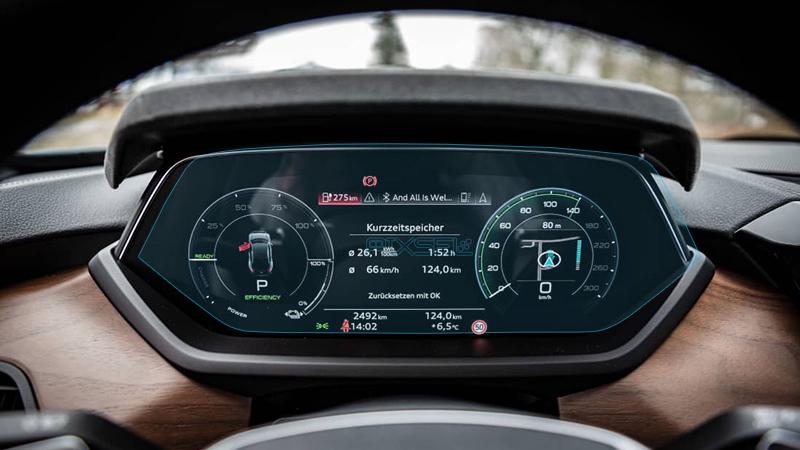 Защитное стекло Pixsel гибридное матовое на панель приборов Audi E-TRON GT 14,4" 2021