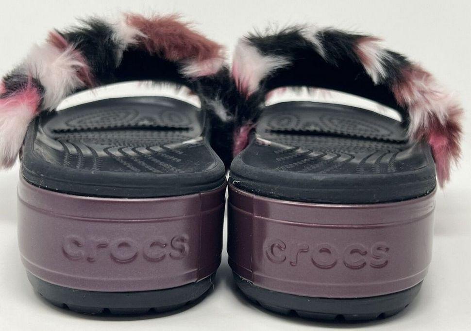 Шльопанці жіночі утеплені Crocs Crocband Slide Platform So Luxe Clog р. 34-35 Чорний (9858) - фото 8