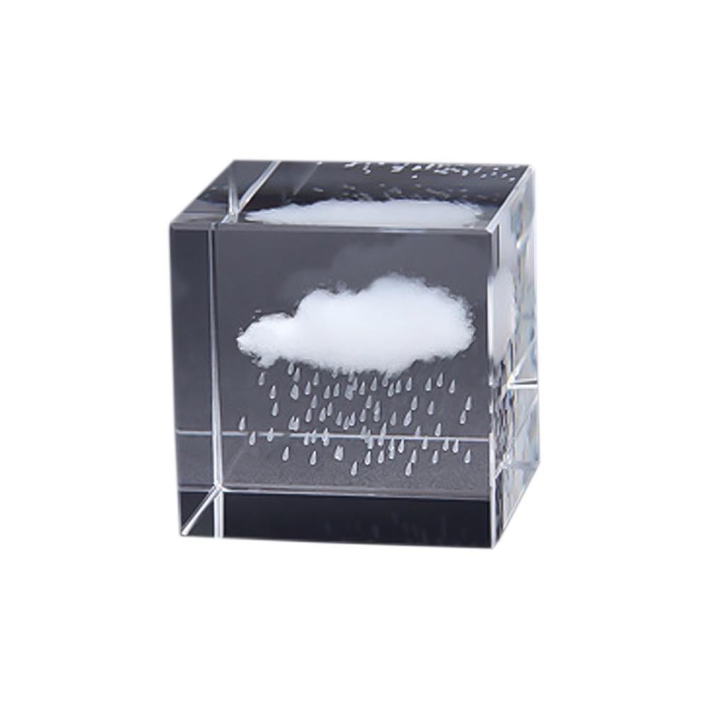 Куб призма стеклянный высококачественный облако 40x40x40 (AH0110_2)
