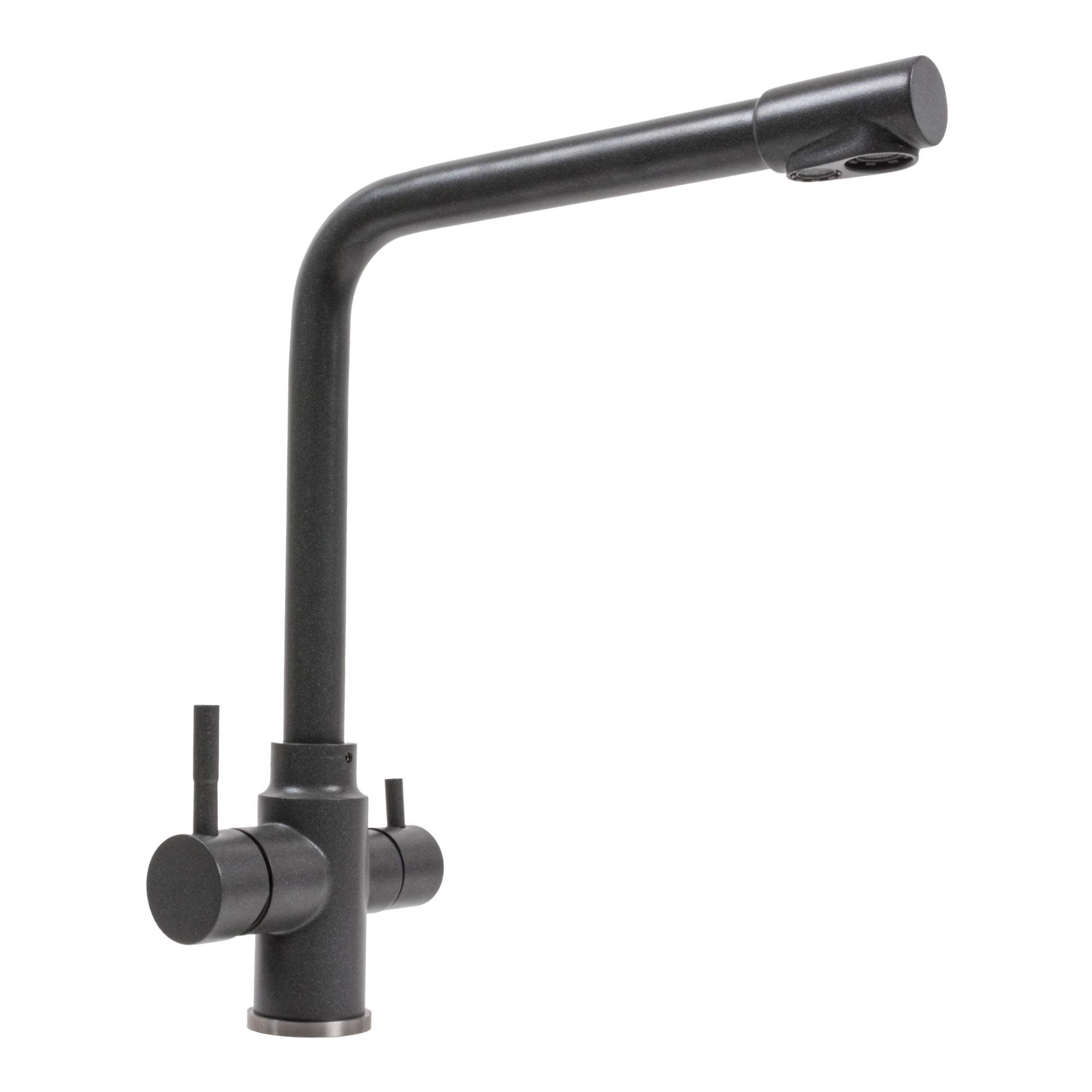 Смеситель для кухни Platinum KT 8201 (8626) PLS-A41075 на две воды Серый (210409)