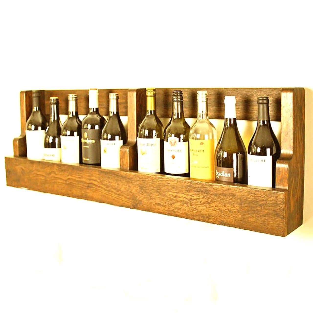 Полка для вина настенная из дерева Андате Охра (ПНК-020504)
