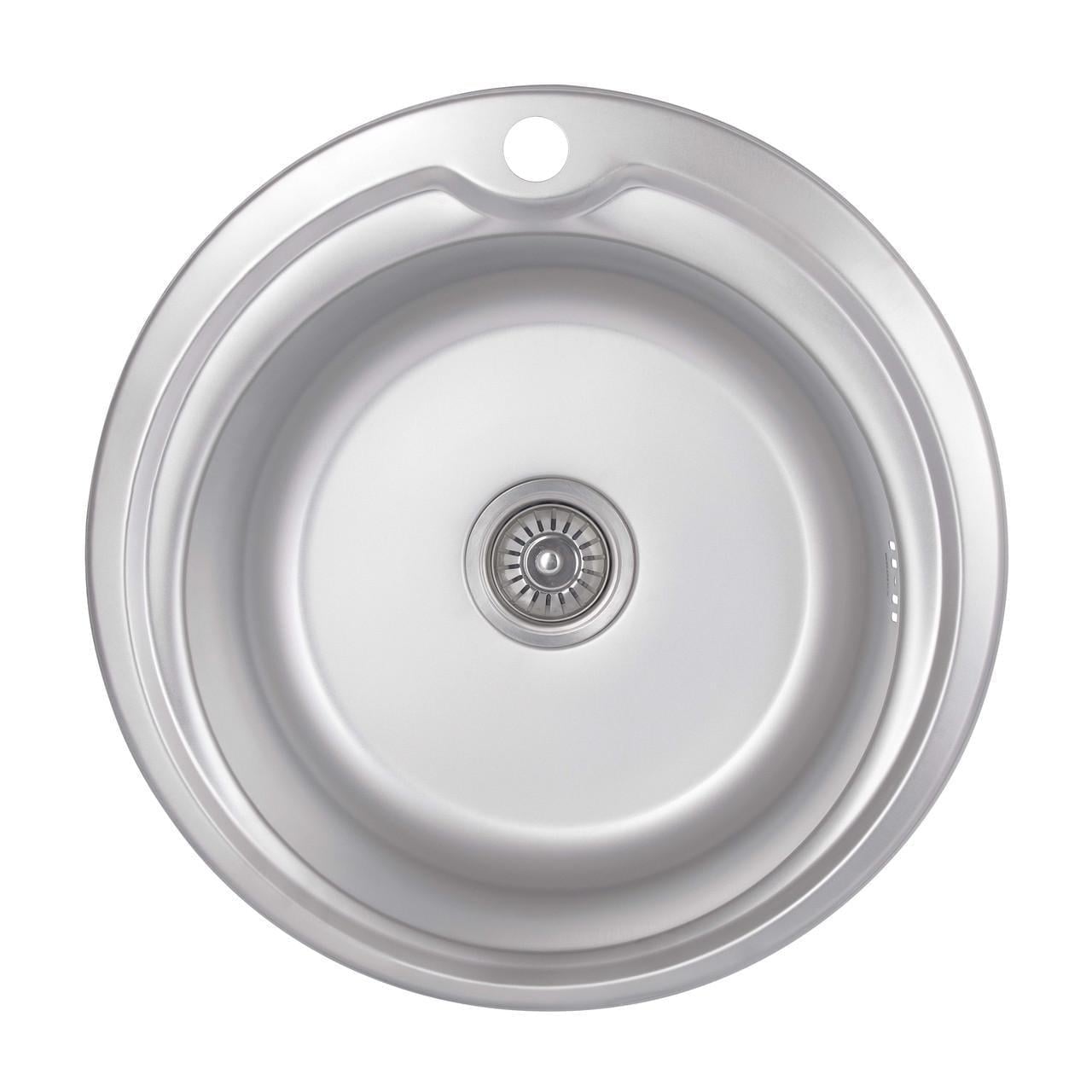 Кухонна мийка Brinex 510-D 0,8 мм Satin (BRIN510SAT08)