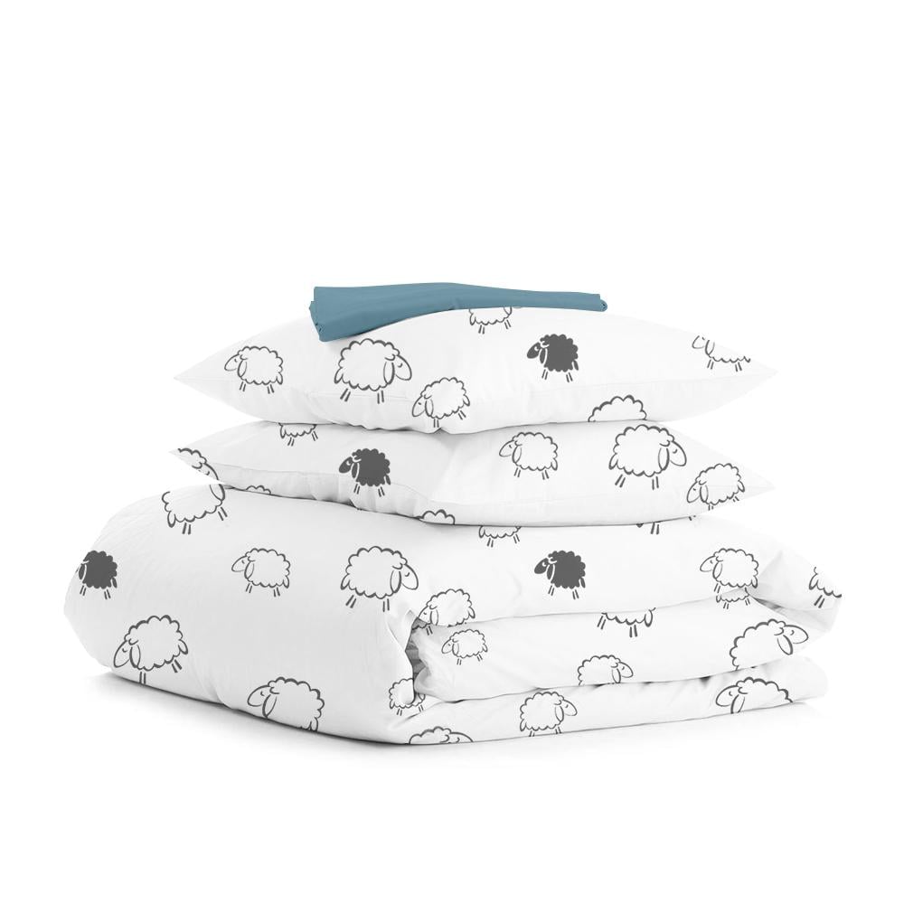 Комплект белья Cosas Sheep dark grey постельного двуспального 180х220 см (4822052091982)