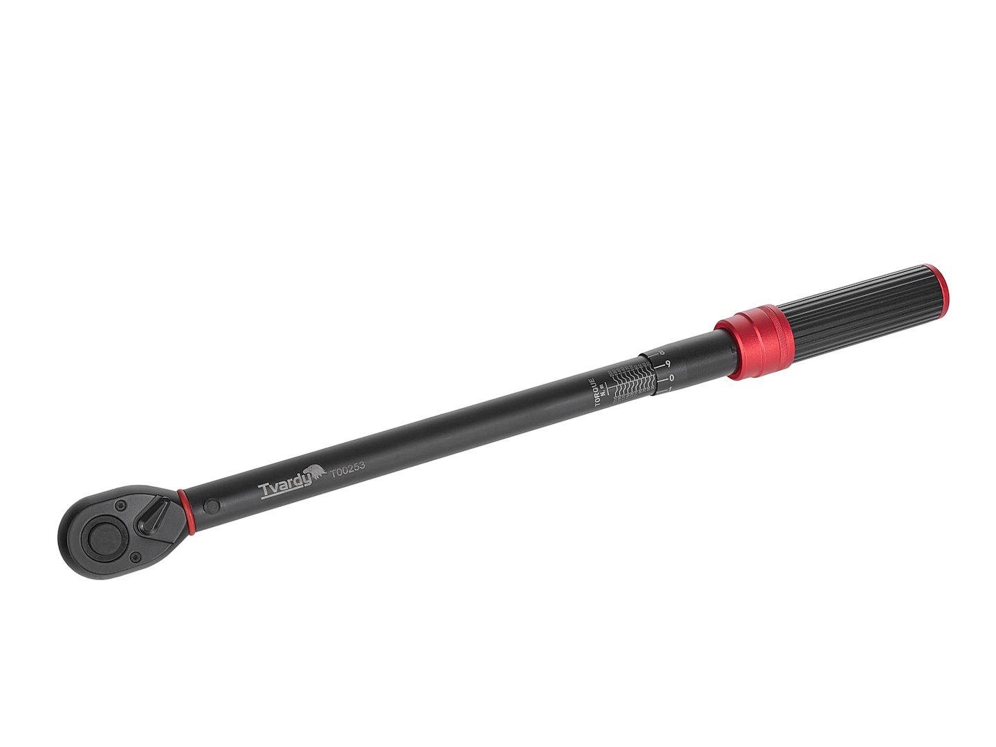 Ключ динамометриичний Tvardy 1/2 20-210 Nm з хромомолібденової сталі Cr-Mo SCM440 твердістю 49HRC 210 510 мм (T00253) Ключ динамометриичний Tvardy 1/2 20-210 Nm з хромомолібденової сталі Cr-Mo SCM440 твердістю 49HRC 210 510 мм (T00253)